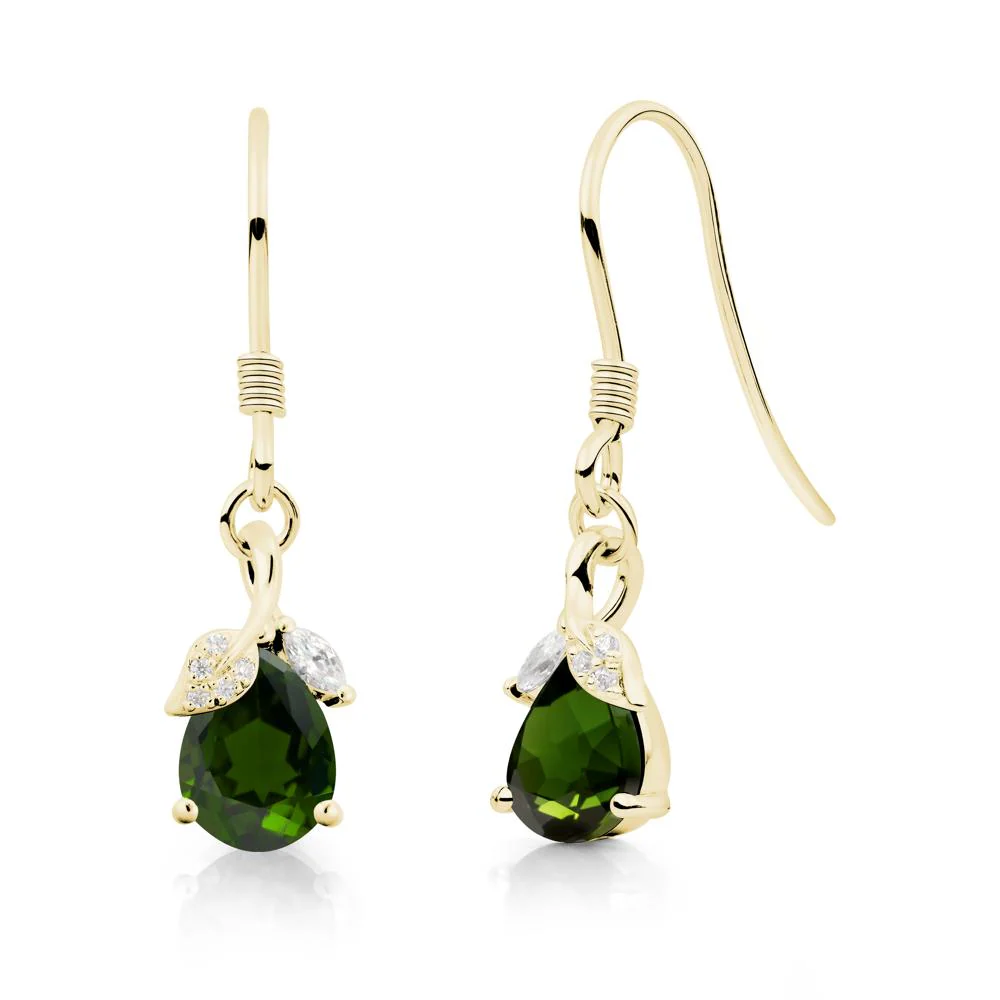 Nature Leaf Inspired Diopside Earrings - Image 8