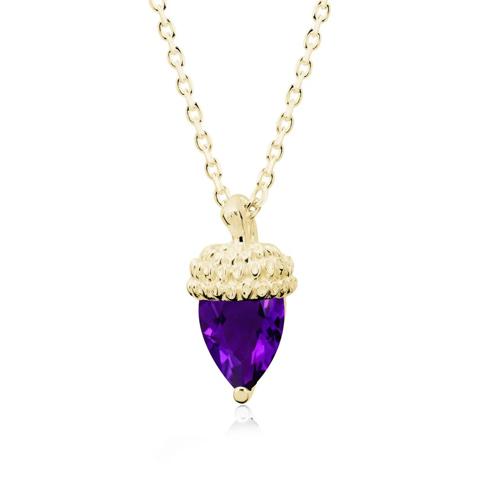 Nature's Charm Amethyst Acorn Necklace - Image 6