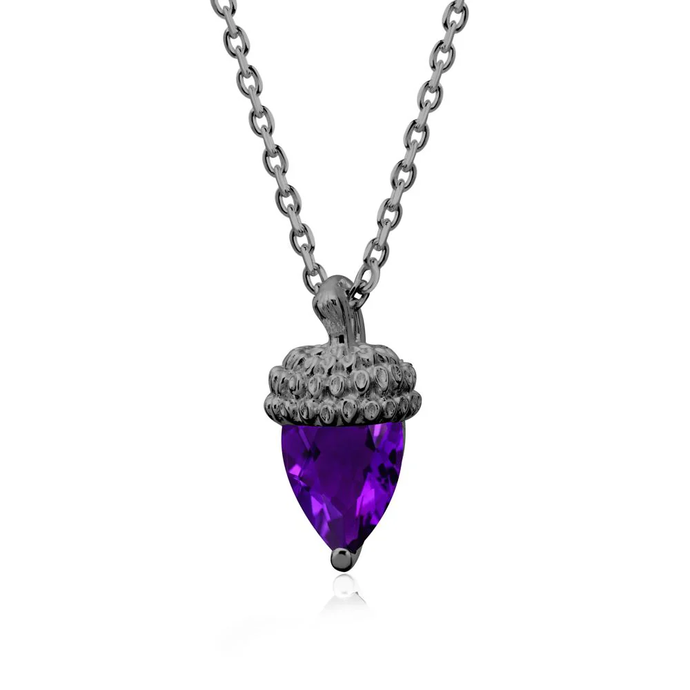 Nature's Charm Amethyst Acorn Necklace - Image 7