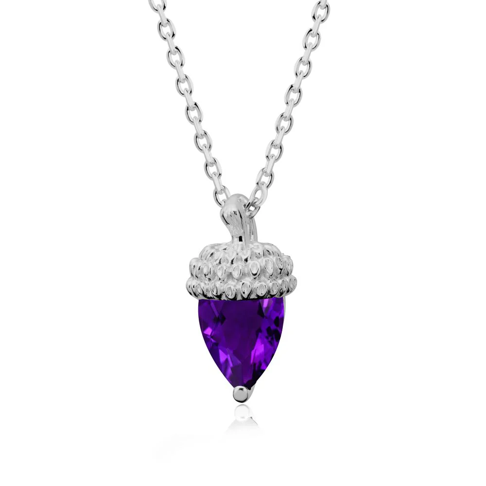 Nature's Charm Amethyst Acorn Necklace - Image 8