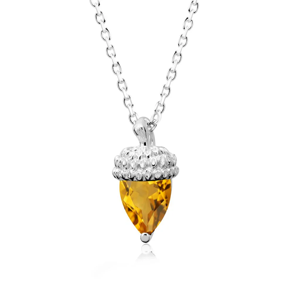 Nature's Charm Citrine Acorn Necklace - Image 5