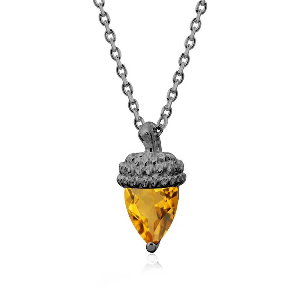 Nature's Charm Citrine Acorn Necklace - Image 7