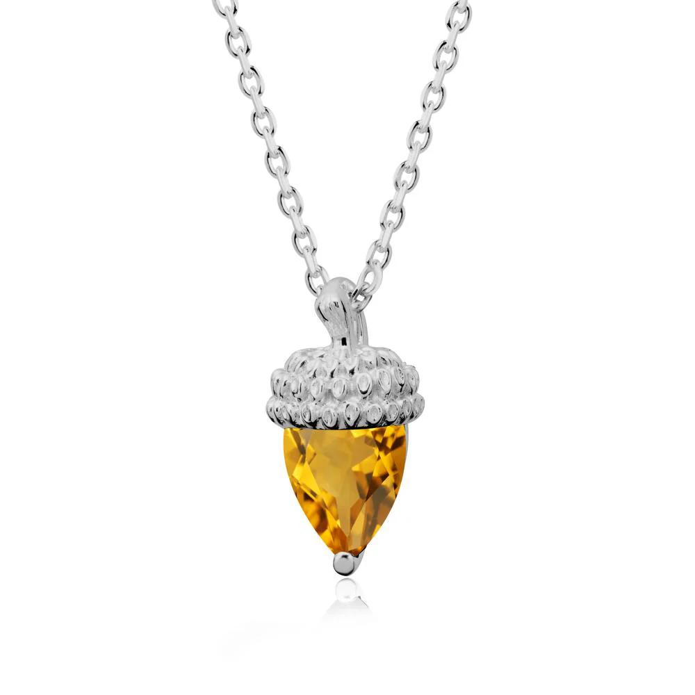 Nature's Charm Citrine Acorn Necklace - Image 8