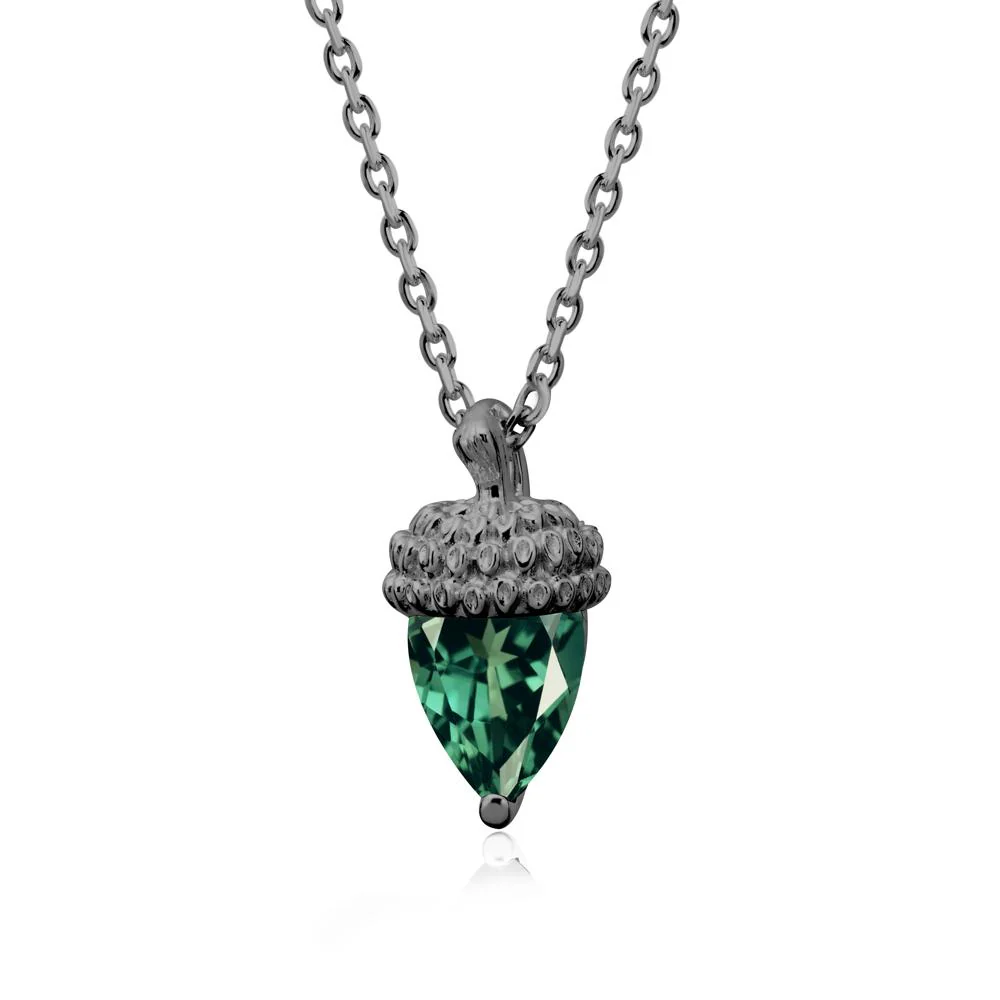 Nature's Charm Green Sapphire Acorn Necklace