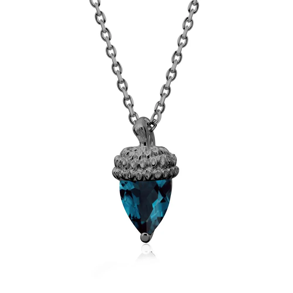 Nature's Charm London Blue Topaz Acorn Necklace