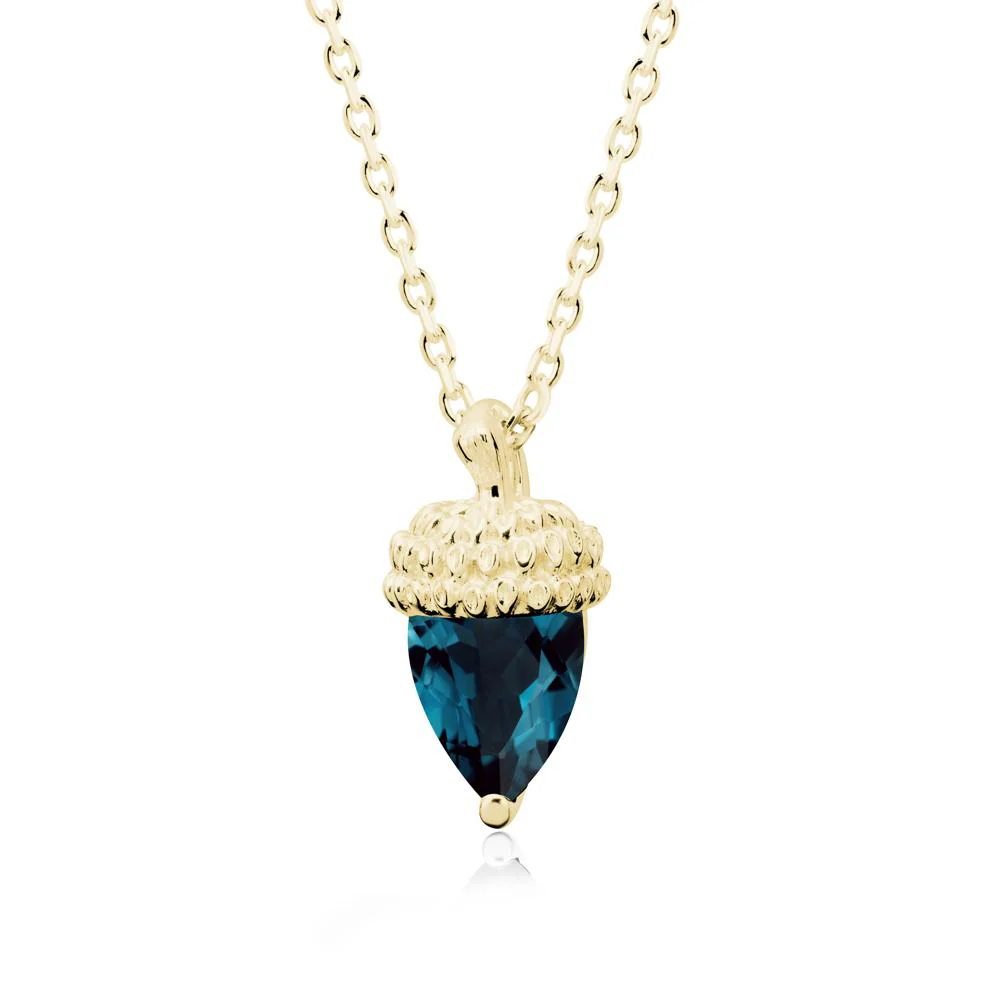 Nature's Charm London Blue Topaz Acorn Necklace - Image 7