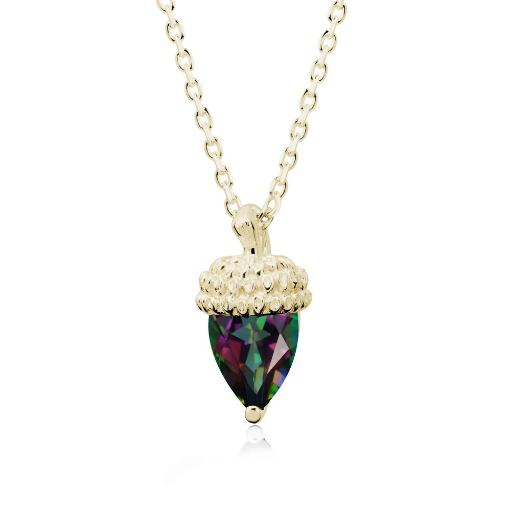 Nature's Charm Mystic Topaz Acorn Necklace - Image 4