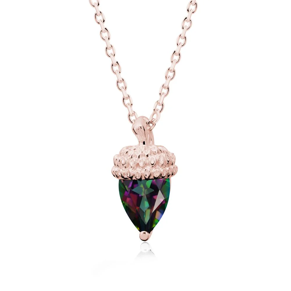 Nature's Charm Mystic Topaz Acorn Necklace - Image 5