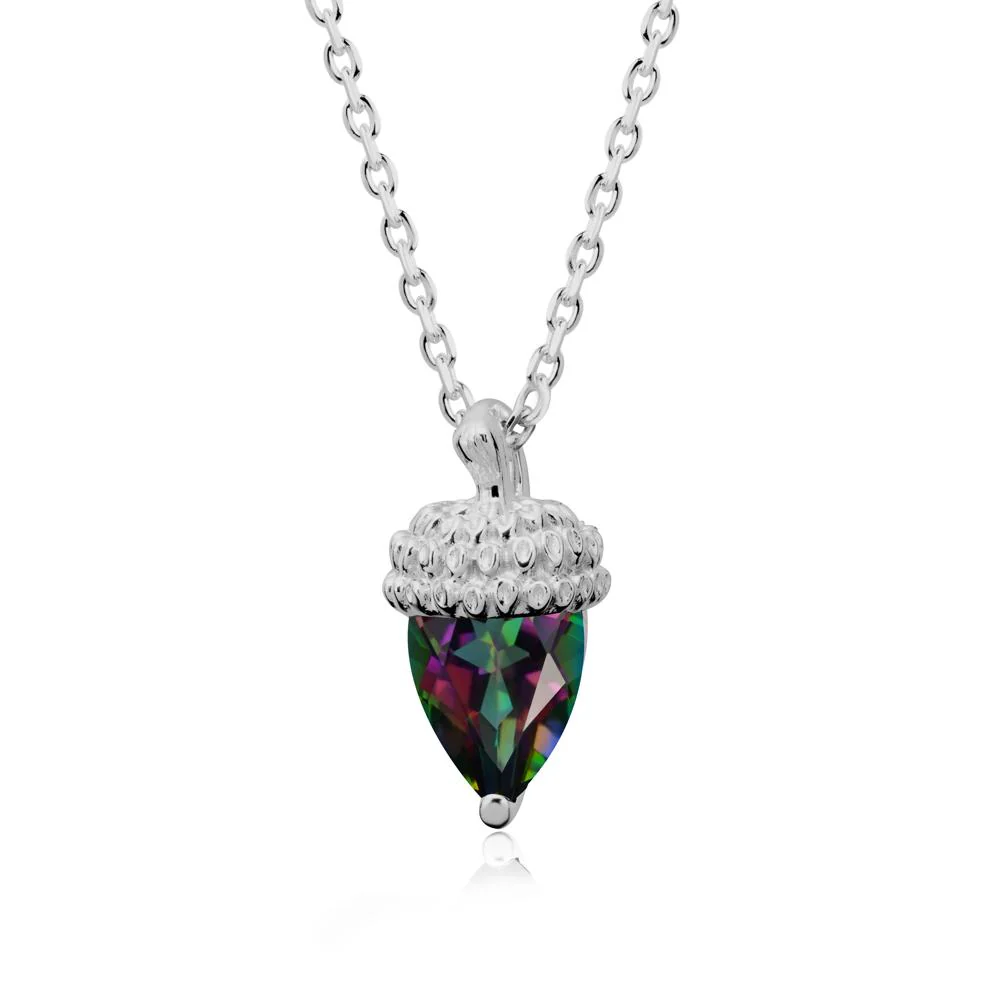 Nature's Charm Mystic Topaz Acorn Necklace - Image 8