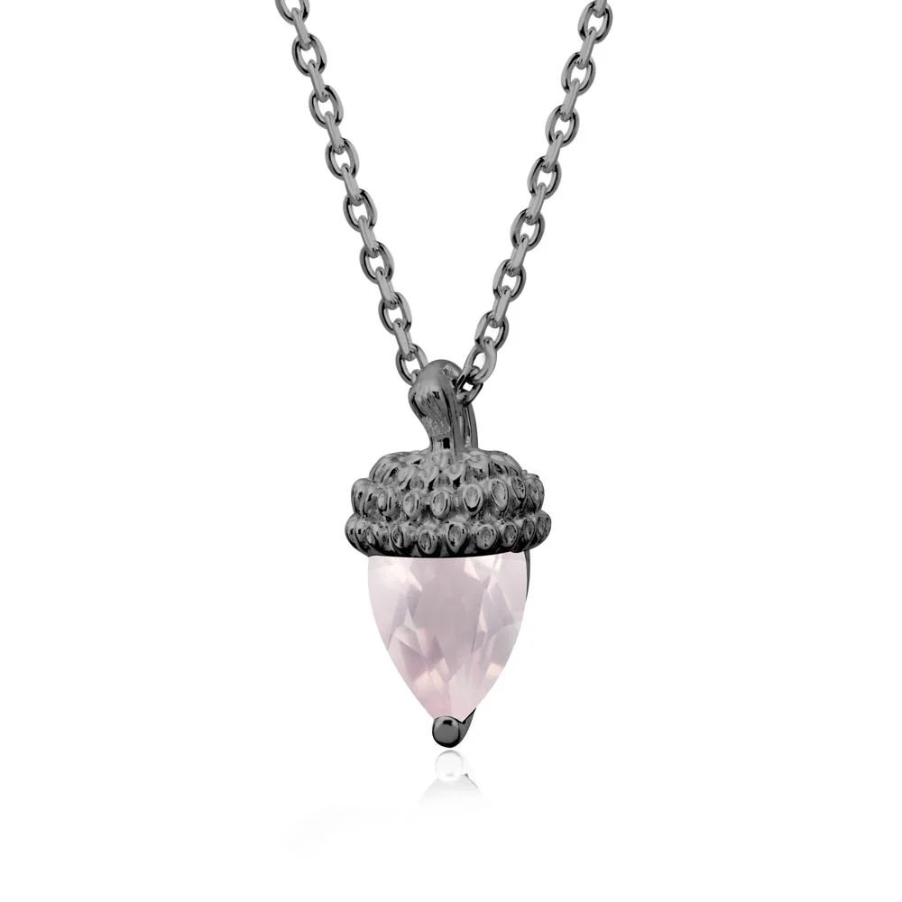 Nature's Charm Rose Quartz Acorn Necklace