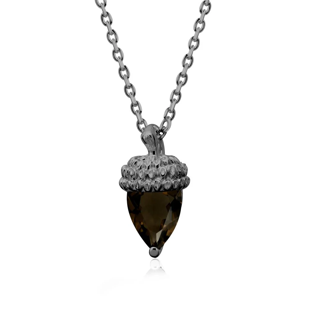 Nature's Charm Smoky Quartz Acorn Necklace - Image 7