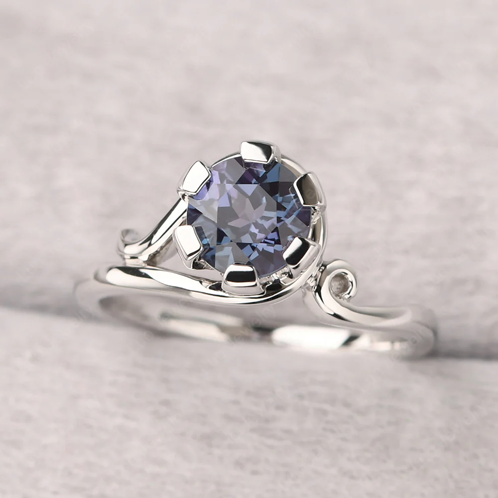 Alexandrite Non-Traditional Engagement Ring