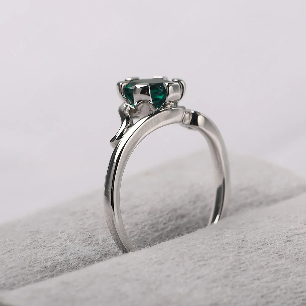 Emerald Nontraditional Engagement Ring - Image 4
