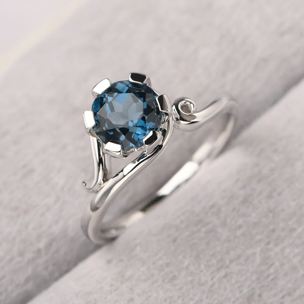 London Blue Topaz Non-Traditional Engagement Ring