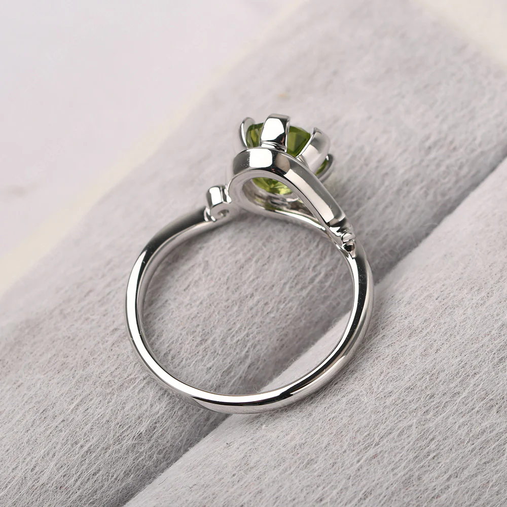 Peridot Non-Traditional Engagement Ring - Image 3