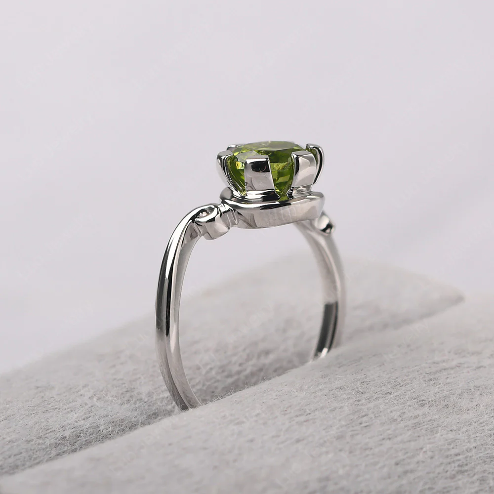 Peridot Non-Traditional Engagement Ring - Image 4
