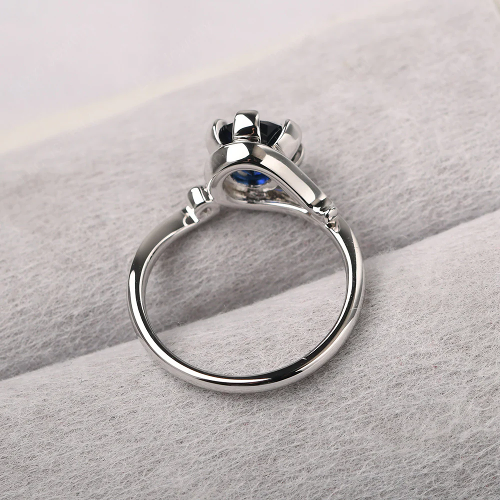 Sapphire Nontraditional Engagement Ring - Image 3