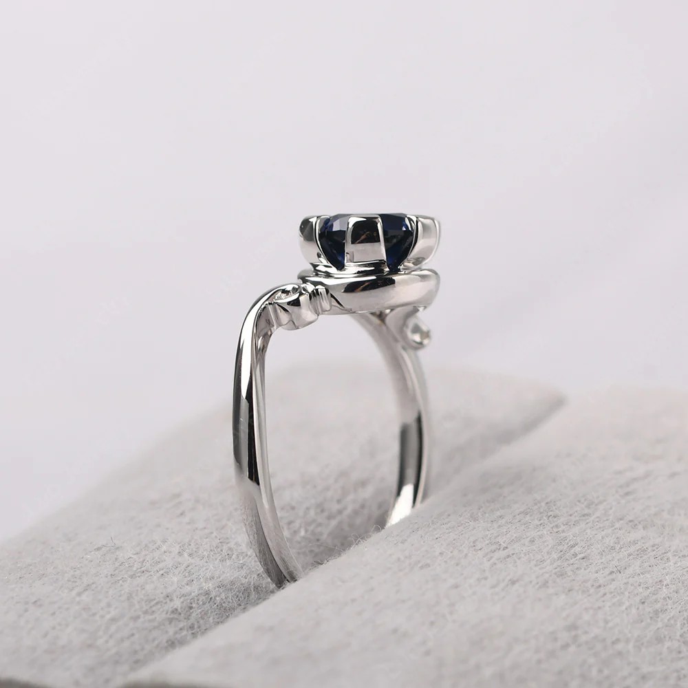 Sapphire Nontraditional Engagement Ring - Image 4