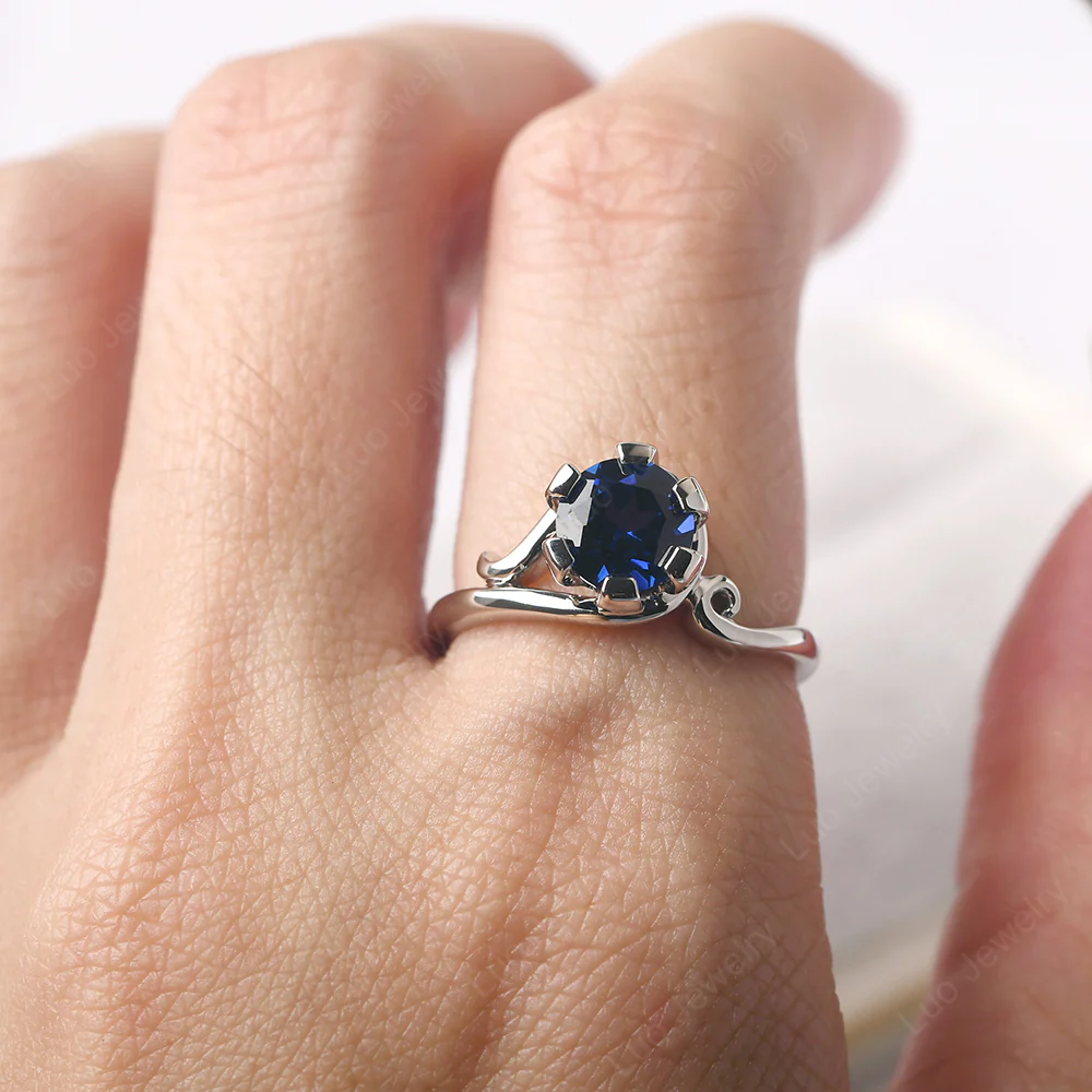 Sapphire Nontraditional Engagement Ring - Image 5