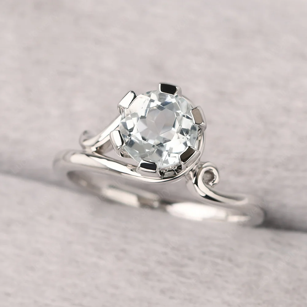 White Topaz Non-Traditional Engagement Ring