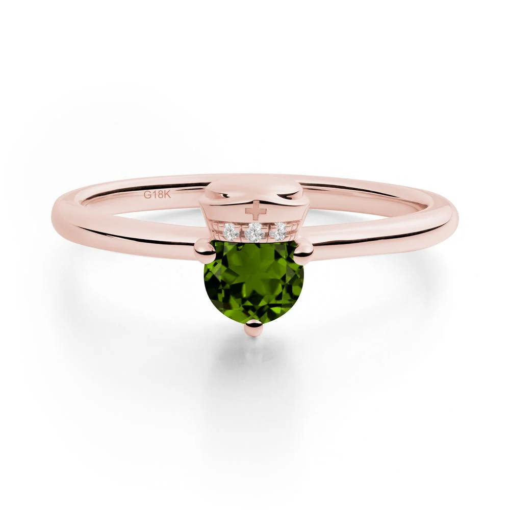 Nurse Cap Inspired Diopside Ring - Image 2