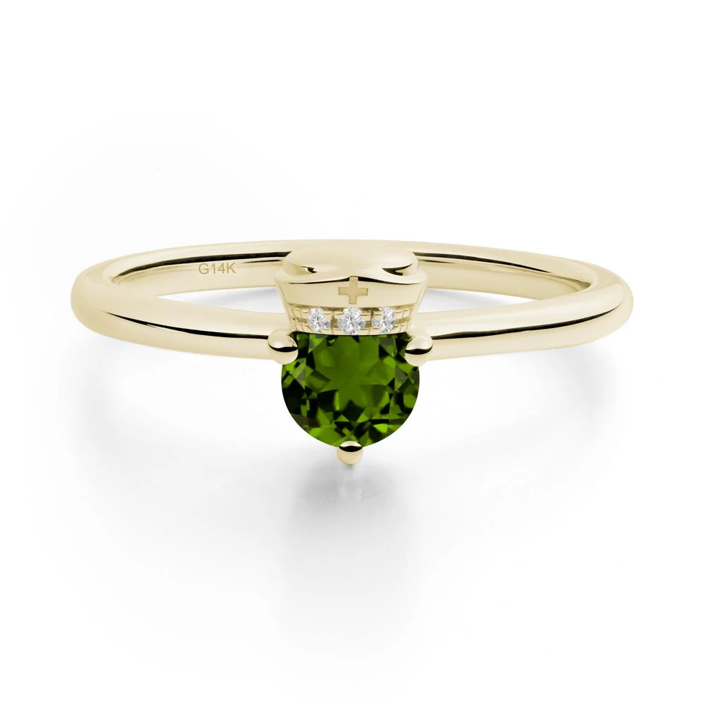 Nurse Cap Inspired Diopside Ring - Image 3
