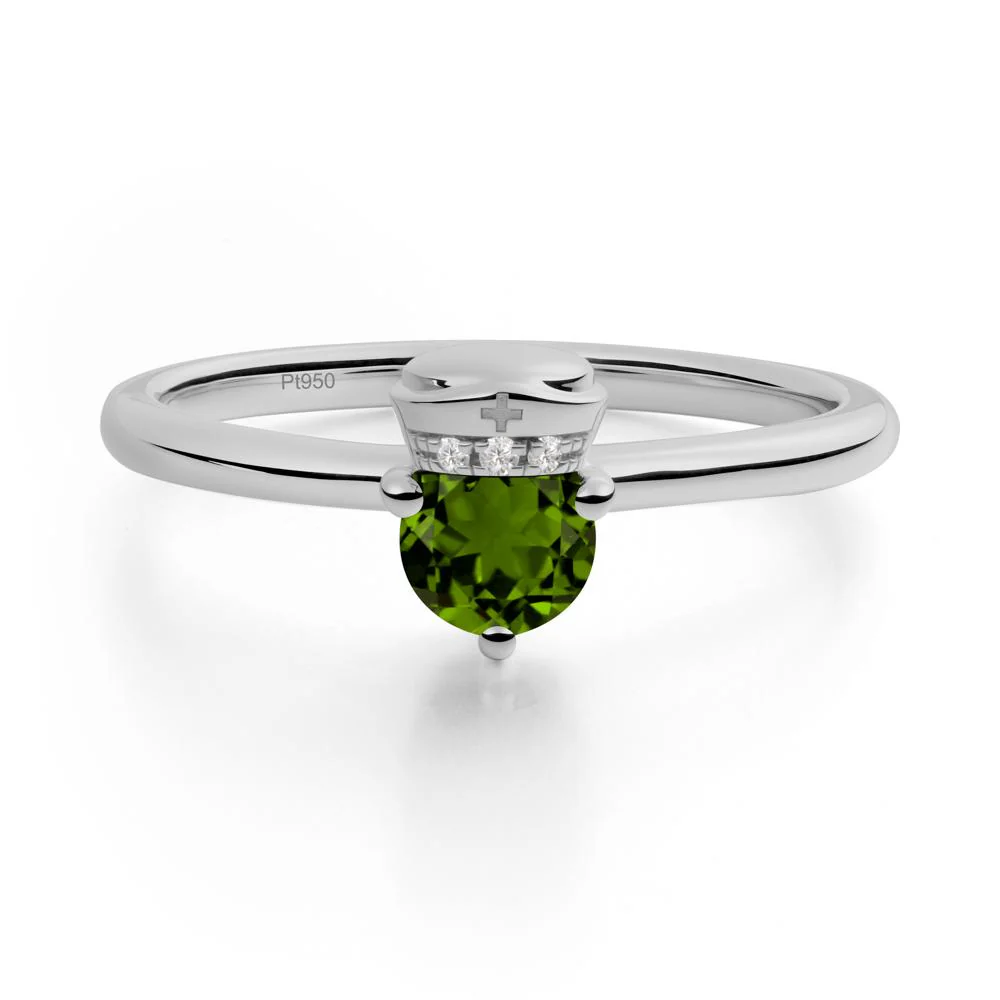 Nurse Cap Inspired Diopside Ring - Image 4