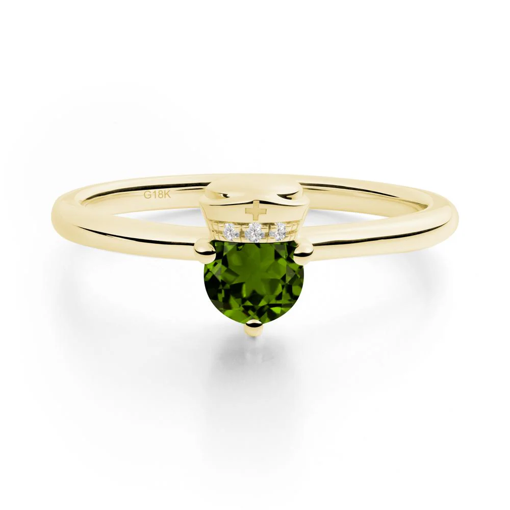 Nurse Cap Inspired Diopside Ring - Image 7