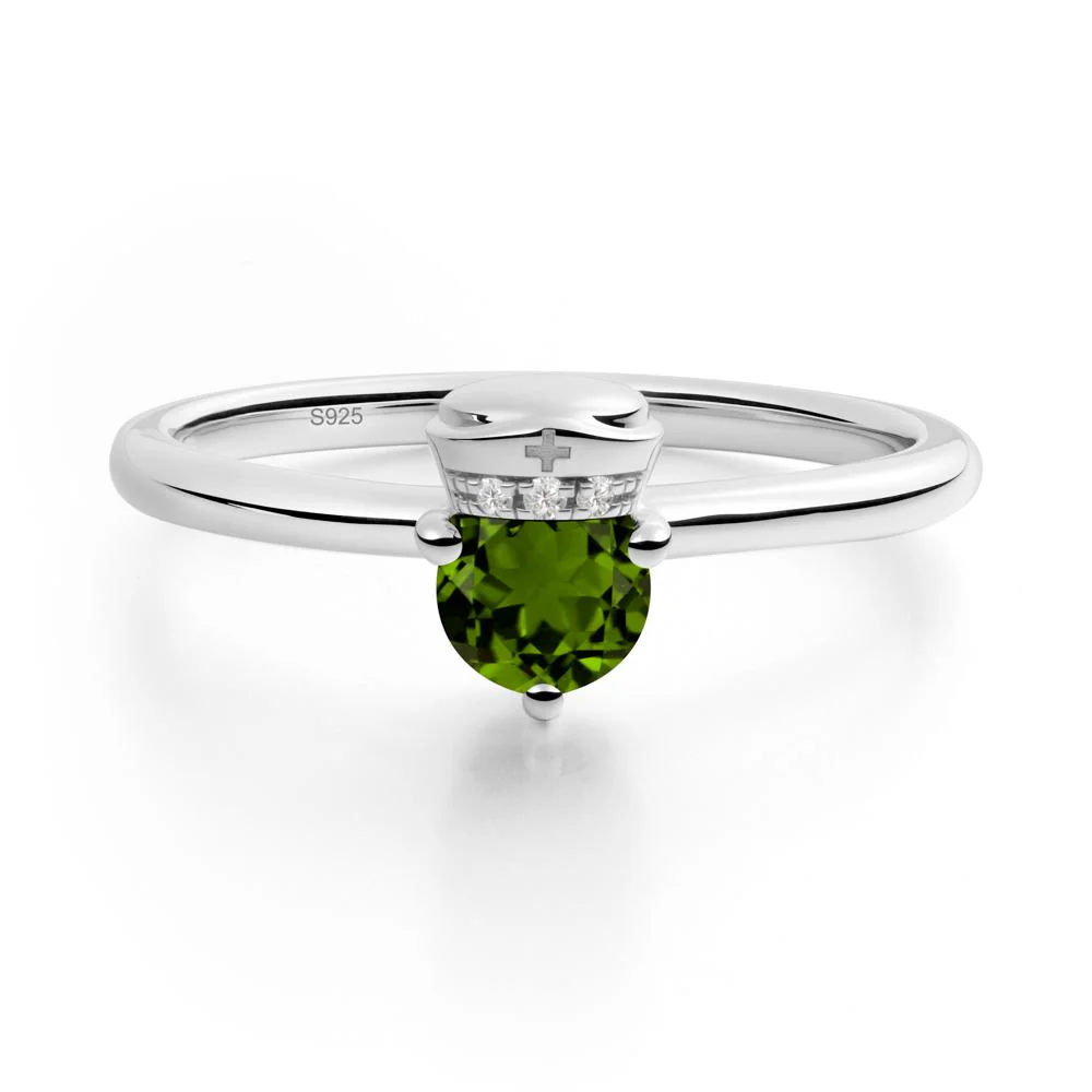 Nurse Cap Inspired Diopside Ring - Image 9