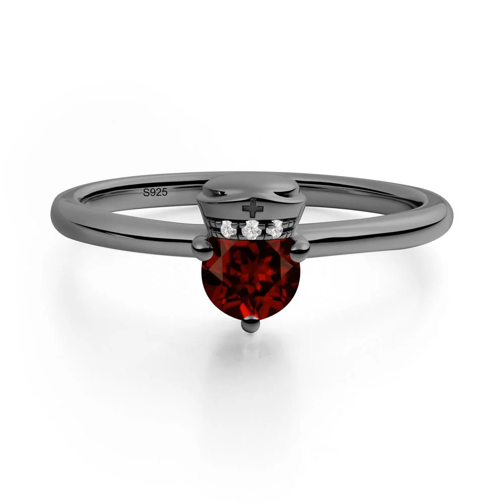 Nurse Cap Inspired Garnet Ring - Image 7