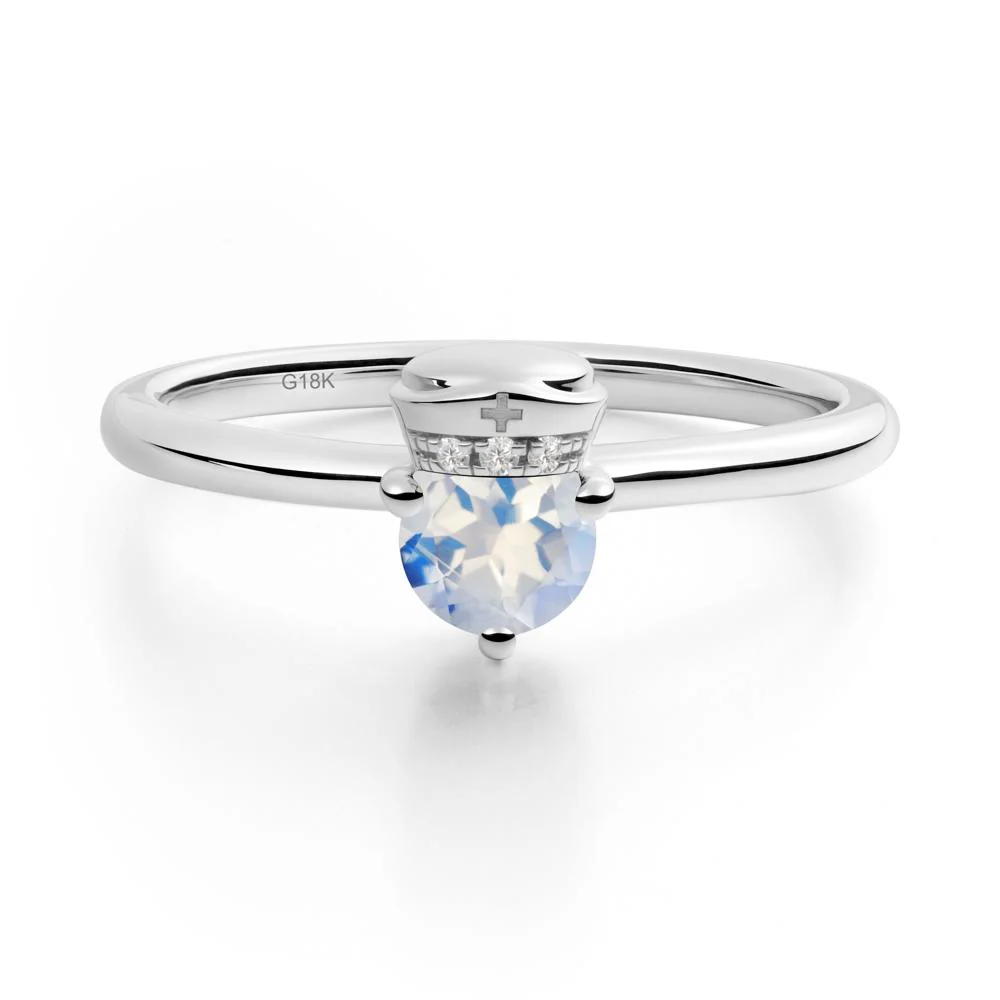 Nurse Cap Inspired Moonstone Ring - Image 9