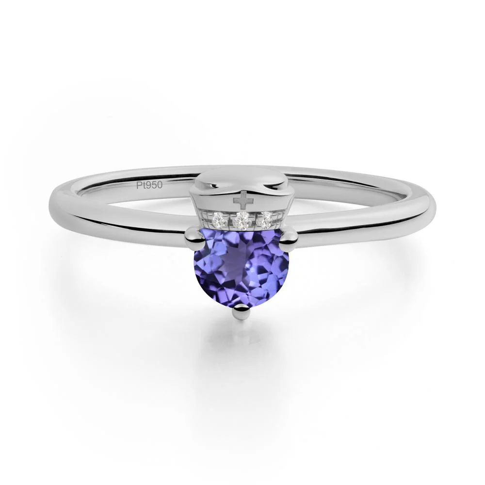 Nurse Cap Inspired Tanzanite Ring