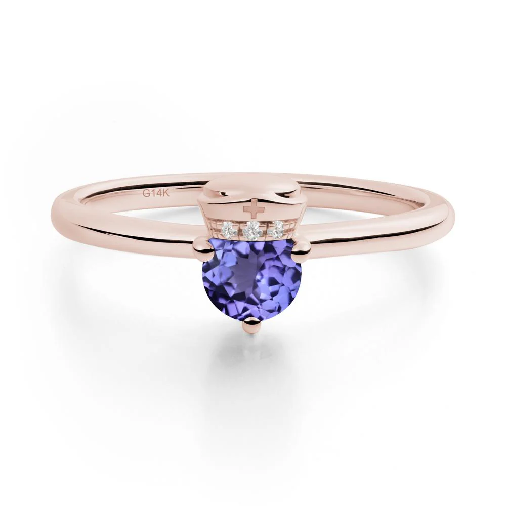 Nurse Cap Inspired Tanzanite Ring - Image 4