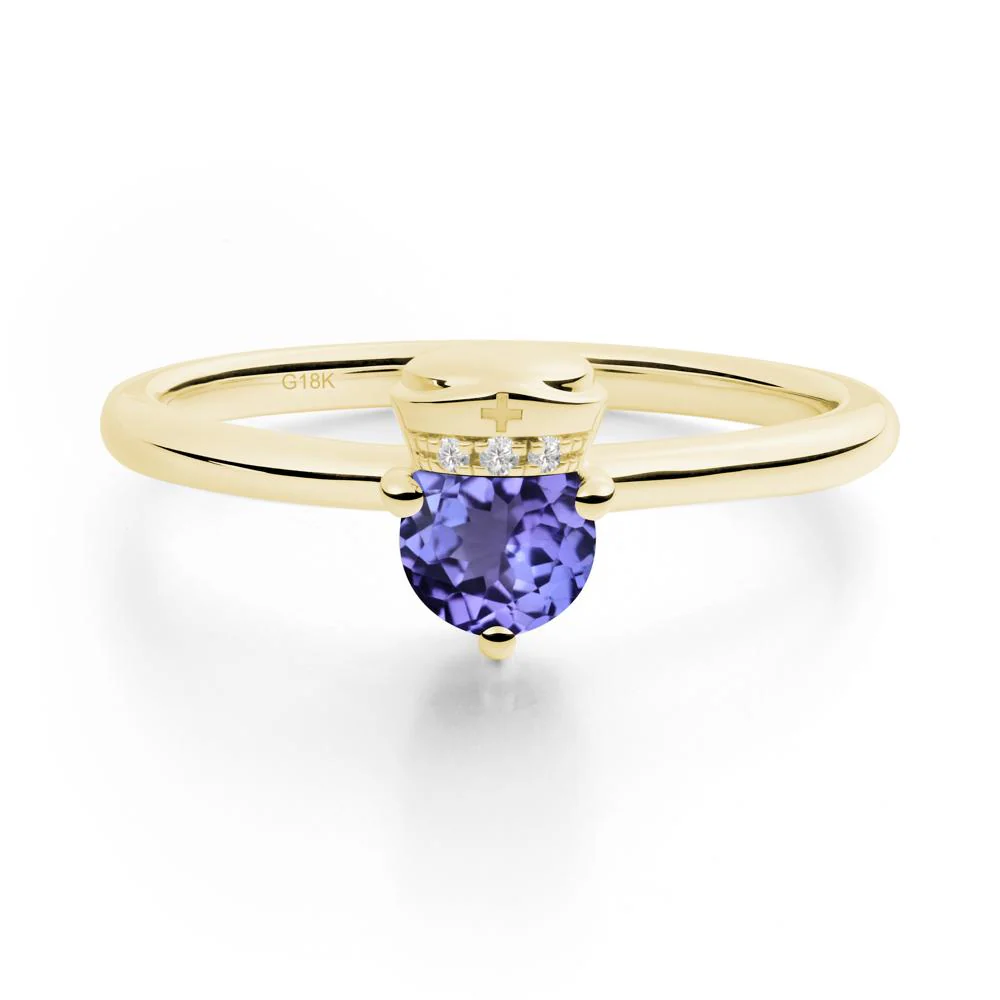 Nurse Cap Inspired Tanzanite Ring - Image 9