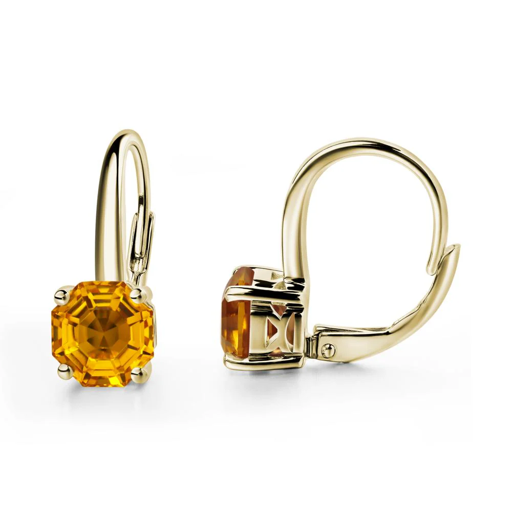 Citrine Leverback Earrings - Image 4