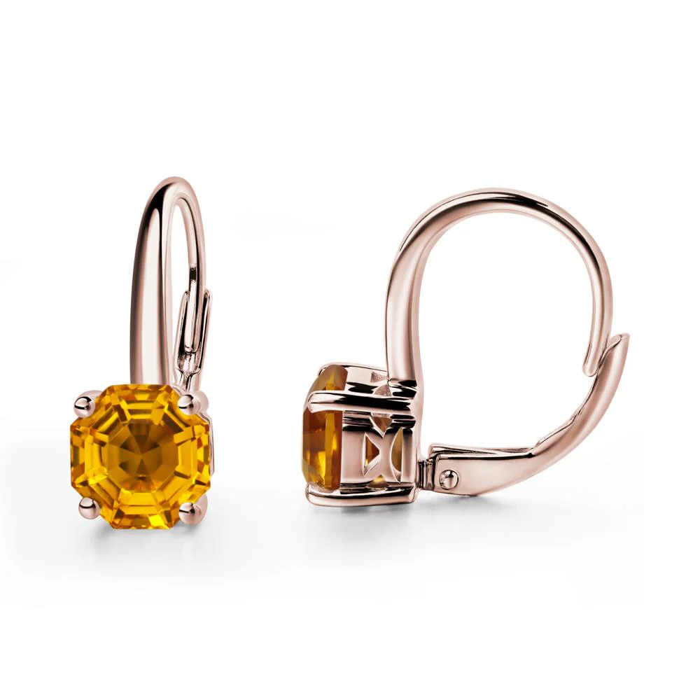 Citrine Leverback Earrings - Image 5