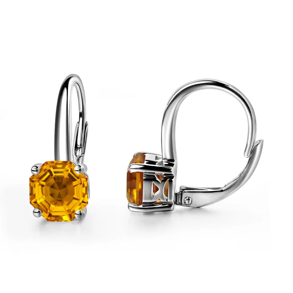 Citrine Leverback Earrings - Image 7
