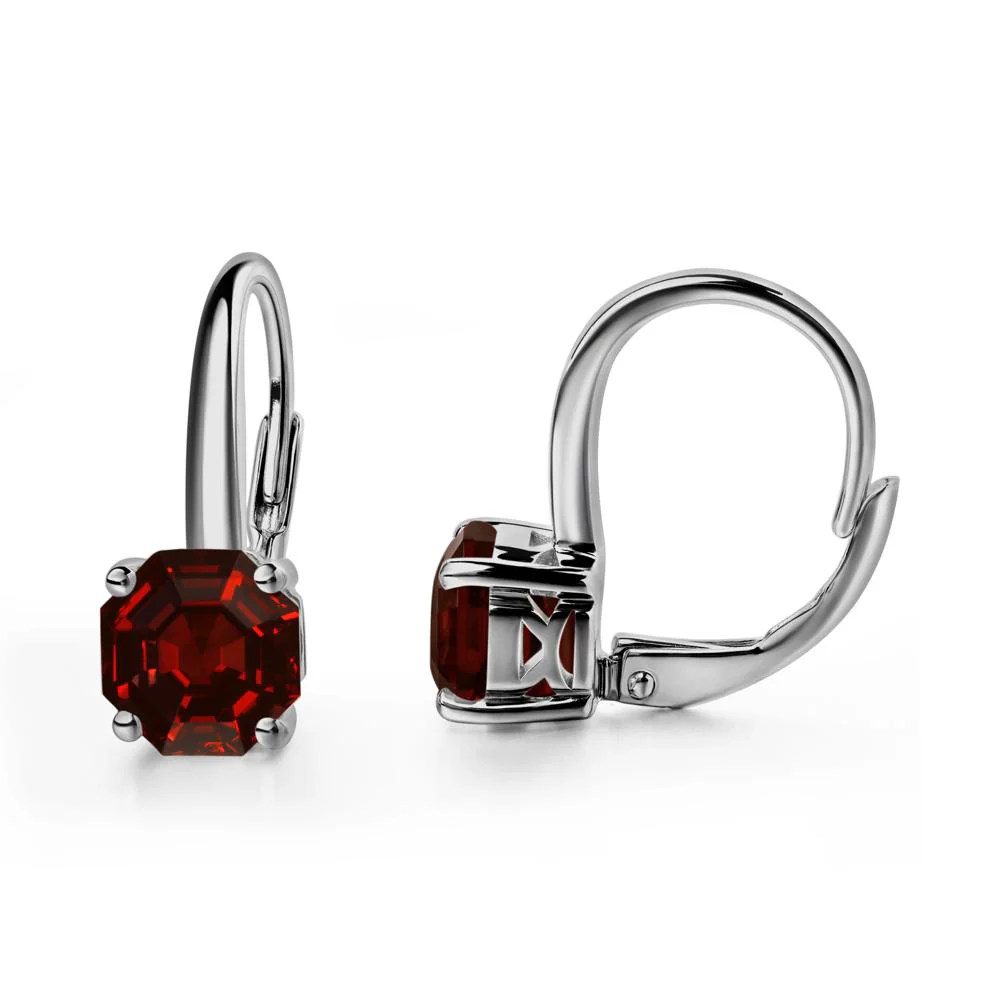 Garnet Leverback Earrings - Image 6