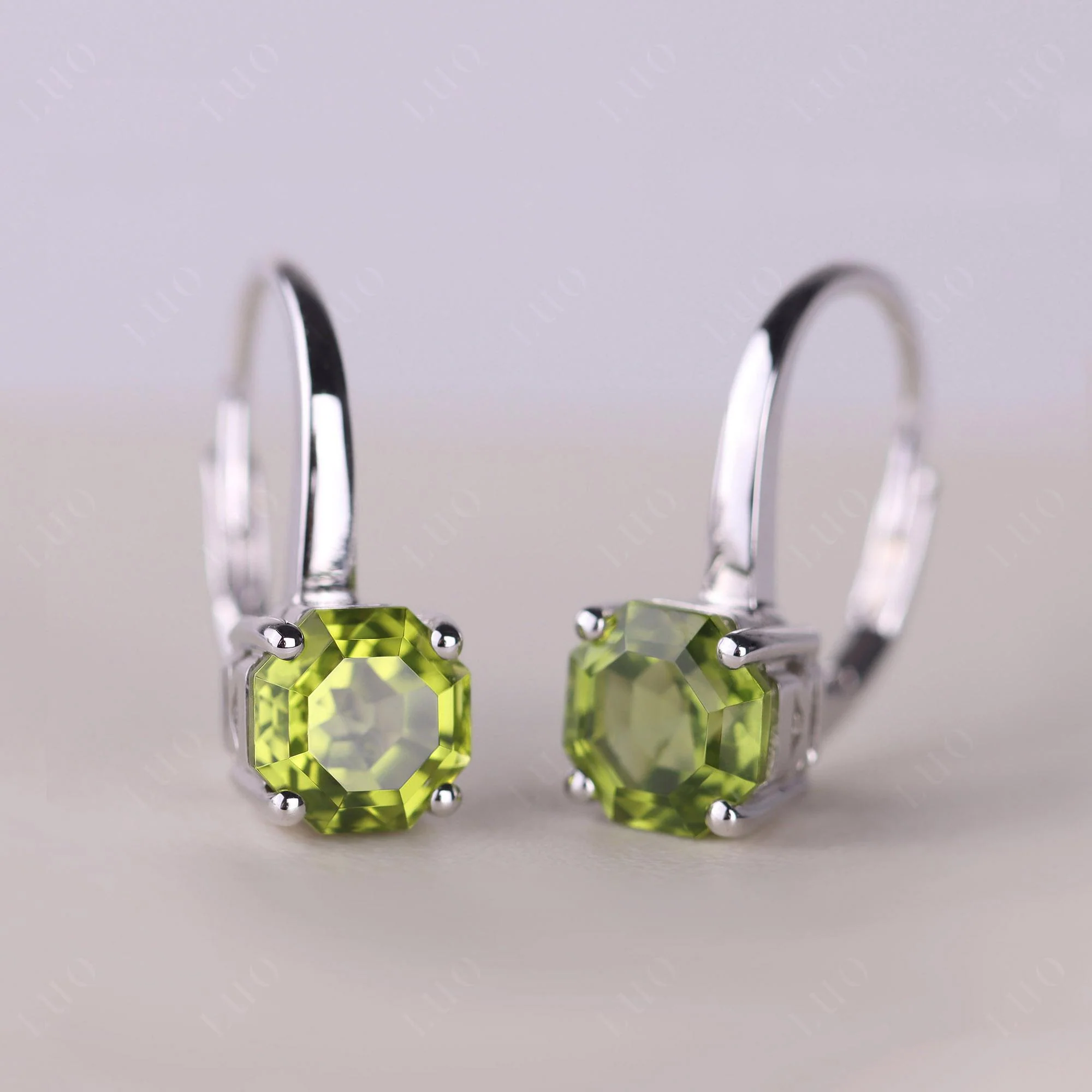 Peridot Leverback Earrings - Image 10