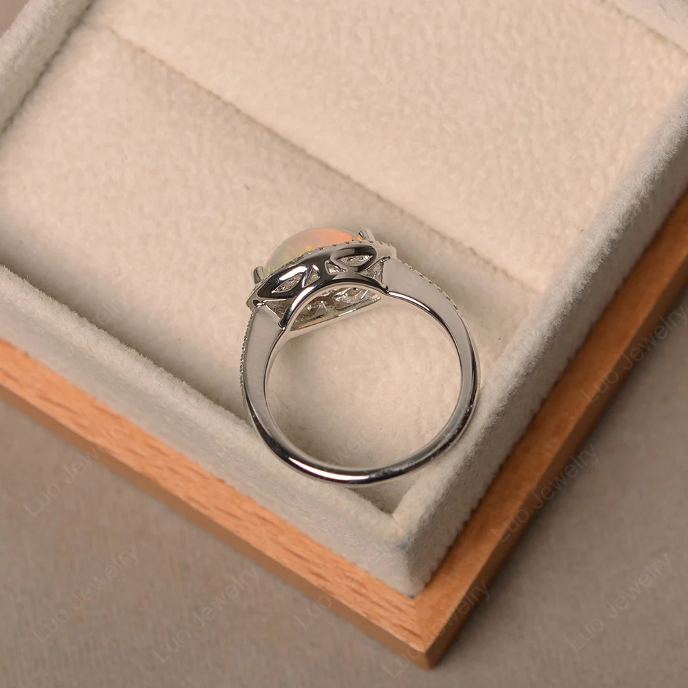 Opal Marquise Halo Ring - Image 3