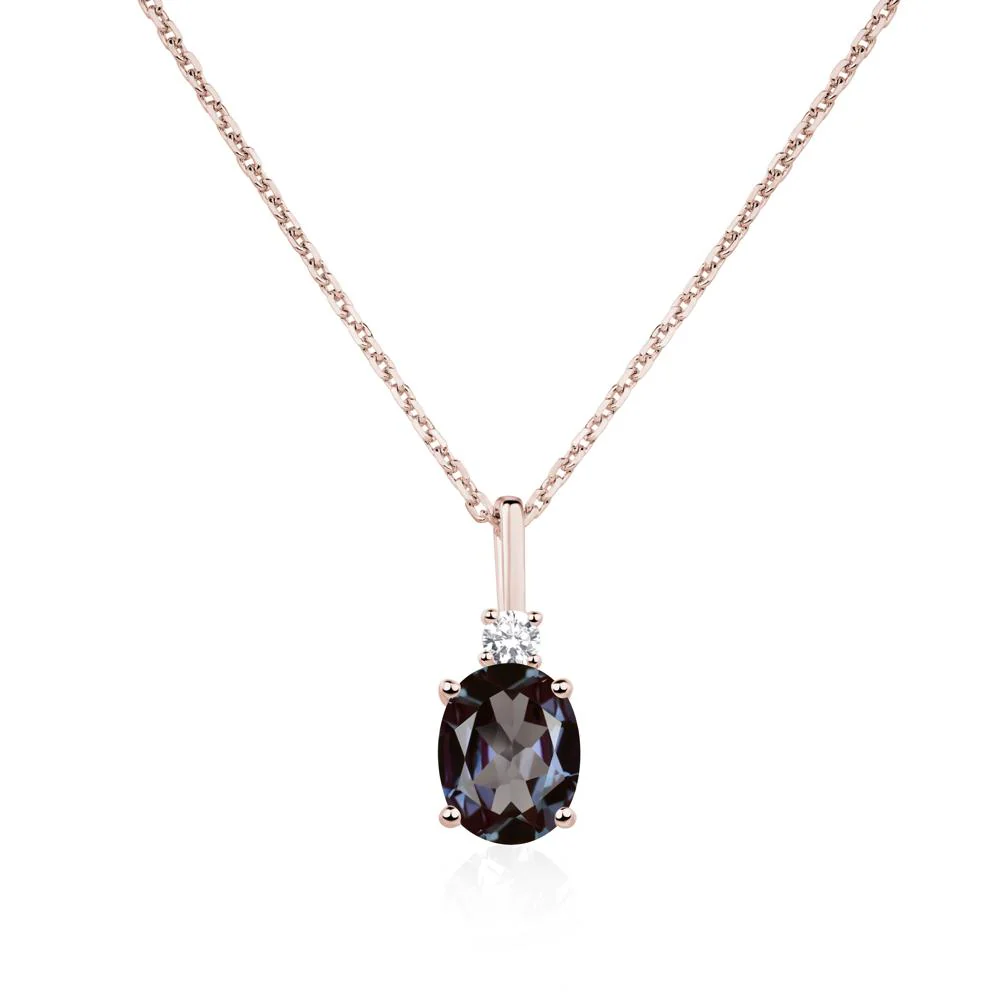Simple Oval Alexandrite Necklace - Image 5