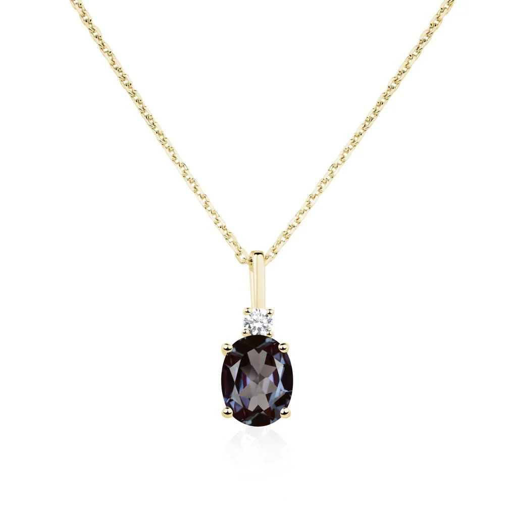 Simple Oval Alexandrite Necklace - Image 8