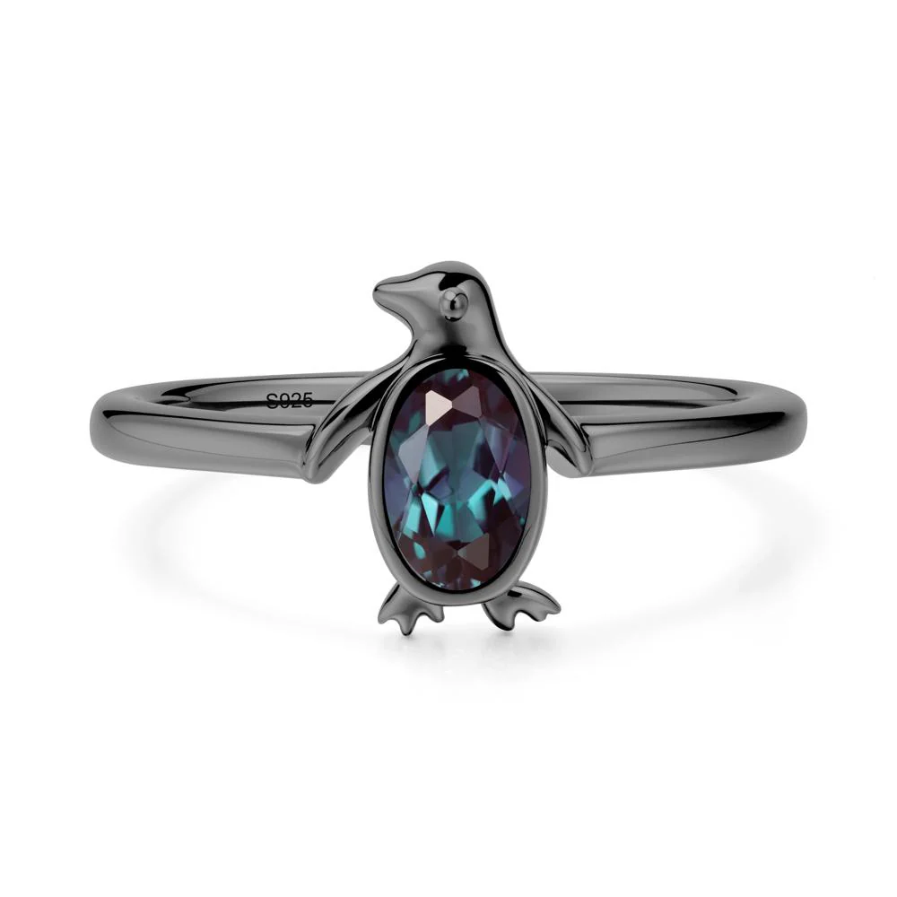 Oval Alexandrite Penguin Ring - Image 7