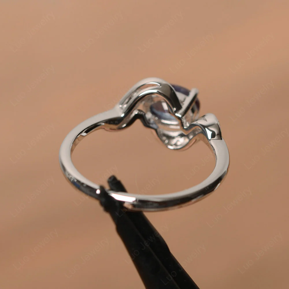 Oval Alexandrite East West Engagement Ring - Image 3