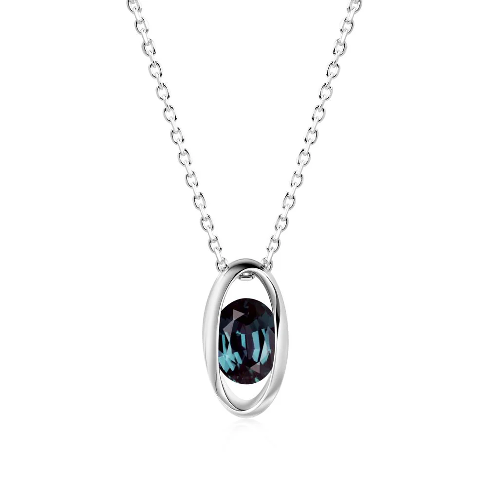 Oval Alexandrite Solitaire Pendant - Image 6