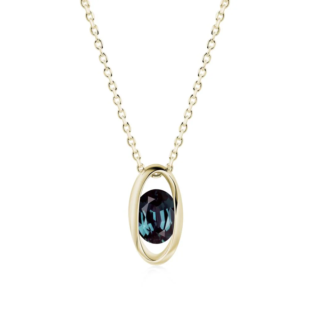 Oval Alexandrite Solitaire Pendant - Image 7