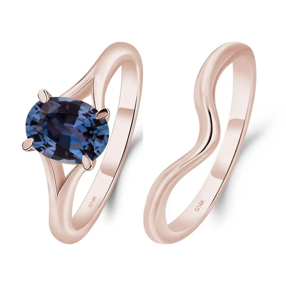 Alexandrite Split Shank Engagement Ring - Image 11