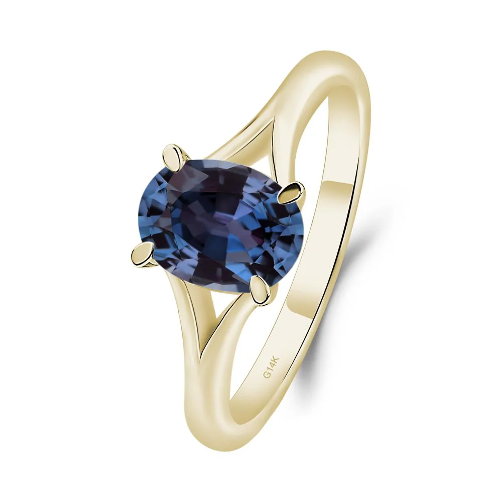 Alexandrite Split Shank Engagement Ring - Image 2
