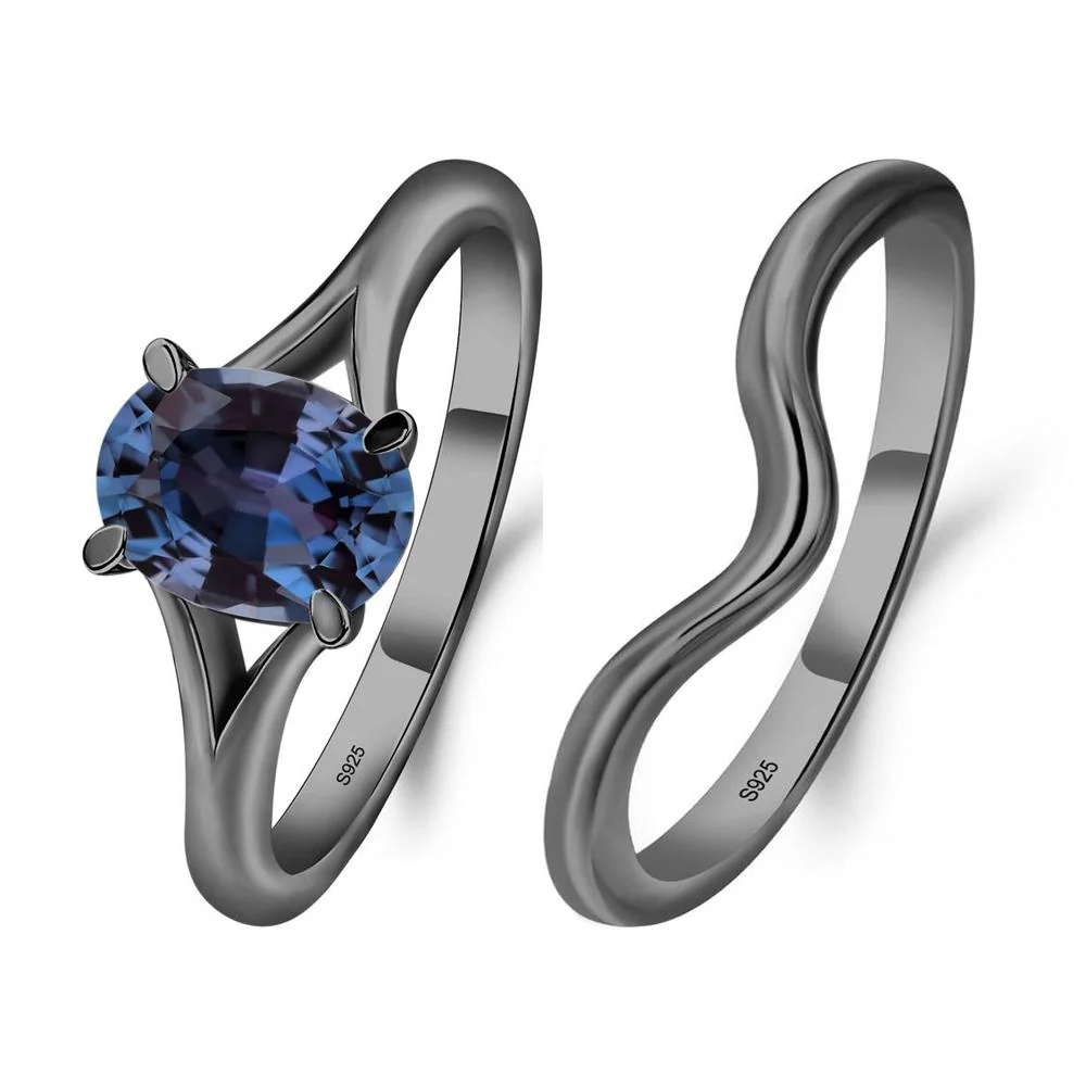 Alexandrite Split Shank Engagement Ring - Image 23