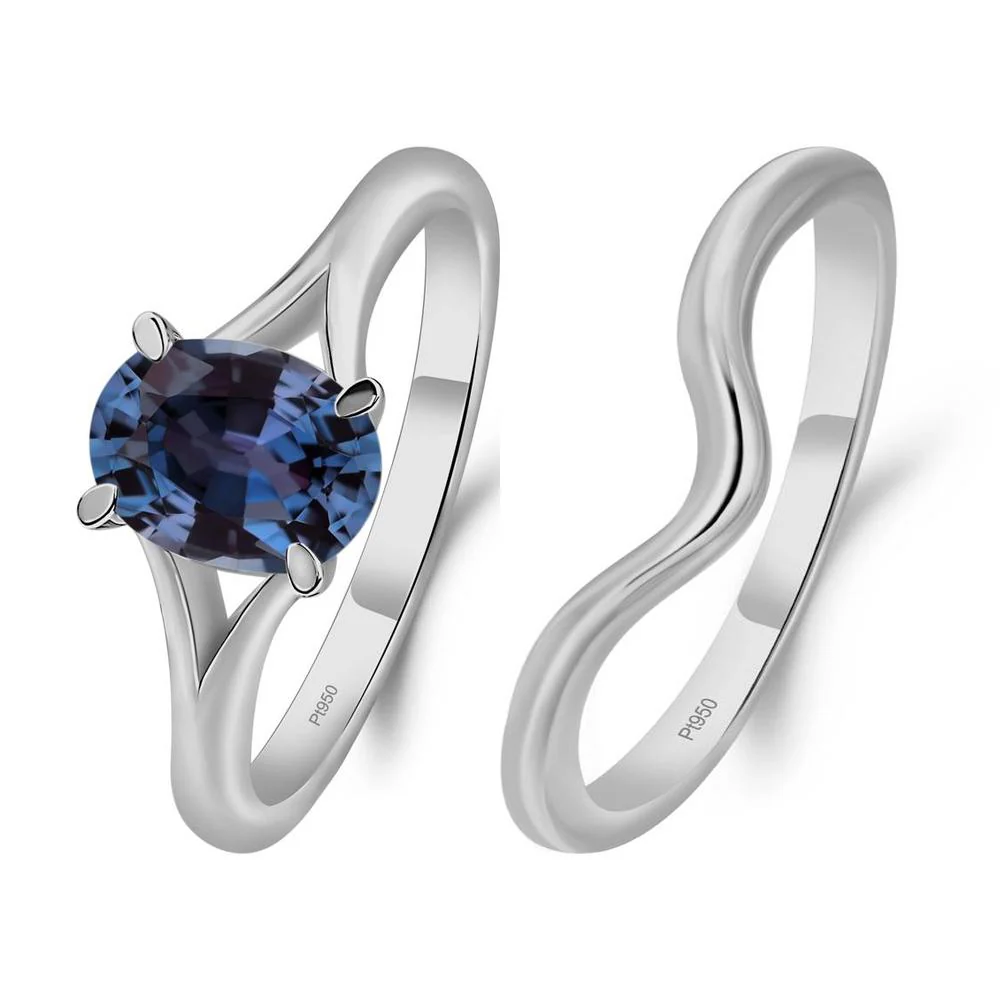 Alexandrite Split Shank Engagement Ring - Image 25